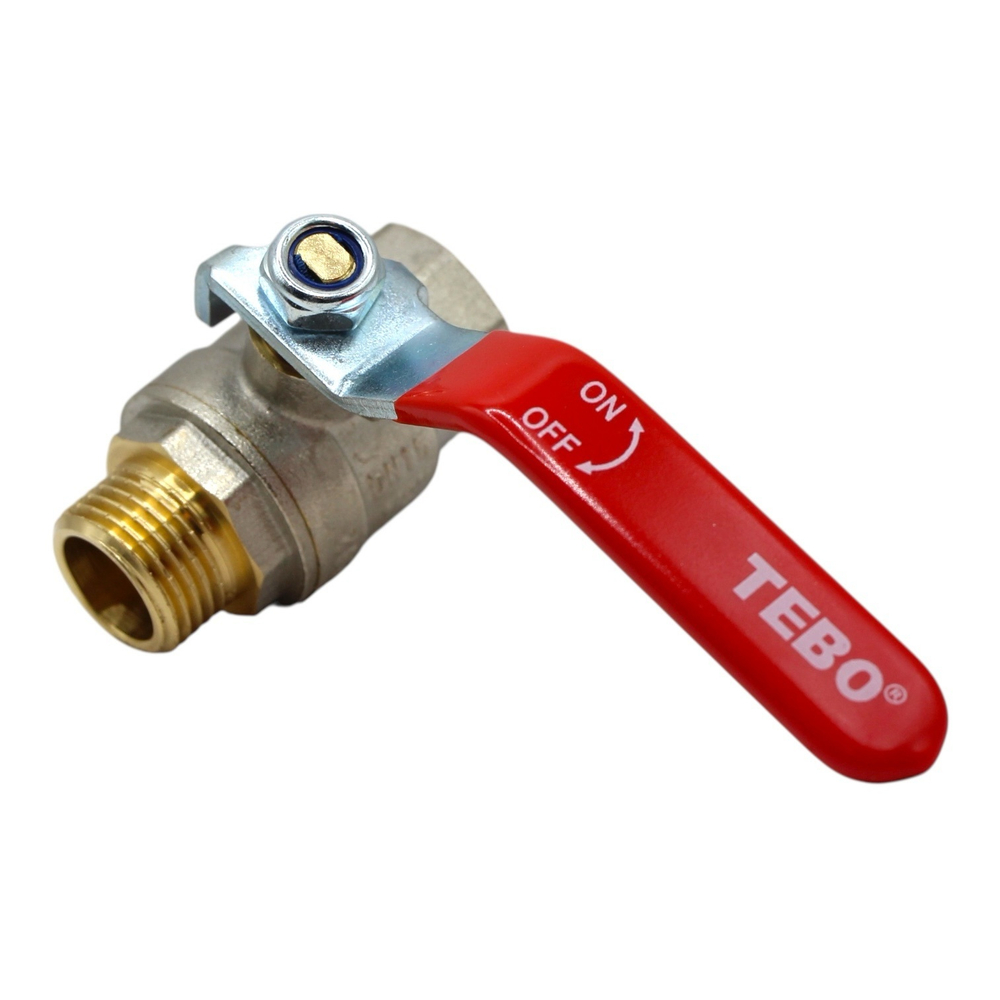 Кран шаровой TEBO 1/2" внутренняя/наружная (рычаг)