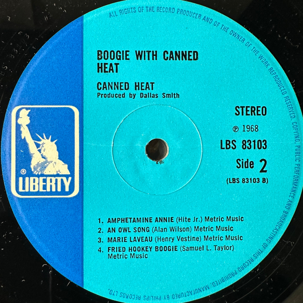 Canned Heat ‎– Boogie With Canned Heat (Англия 1968г.)