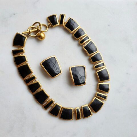 Колье Anne Klein графитовая мозаика