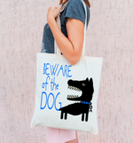 Тканевая сумка "Осторожно, злая собака"