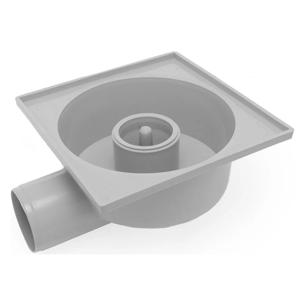 Трап горизонтальный 150х150 мм нержавеющая сталь d=50 мм