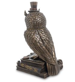 WS-278 Статуэтка в стиле Стимпанк «Сова на книгах»