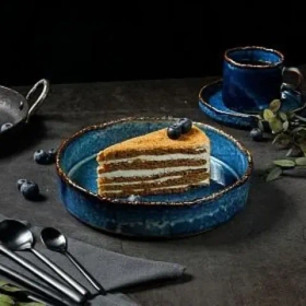 Тарелка с бортом 20.5*4.4 см,фарфор,серия "Aqua Blue" P.L.