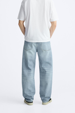 ZARA ДЖИНСЫ STRAIGHT-LEG, ВЫЦВЕТШИЙ СИНИЙ