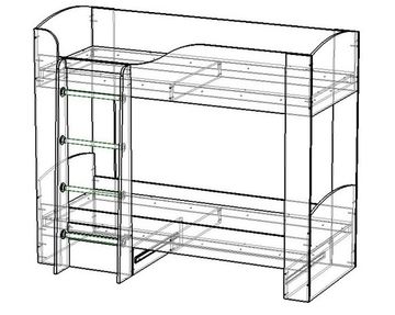 Кровать ЛАВОРО-2   1800-700 /1832*1646*918/ белый / серенити