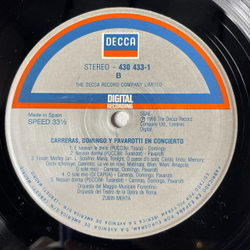 Винтажная виниловая пластинка LP Carreras, Domingo, Pavarotti, Mehta In Concert (Spain 1990)
