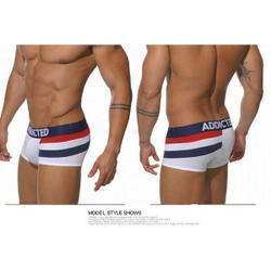 Мужские трусы хипсы белые в стиле Франции Addicted World Cup Boxer France Style