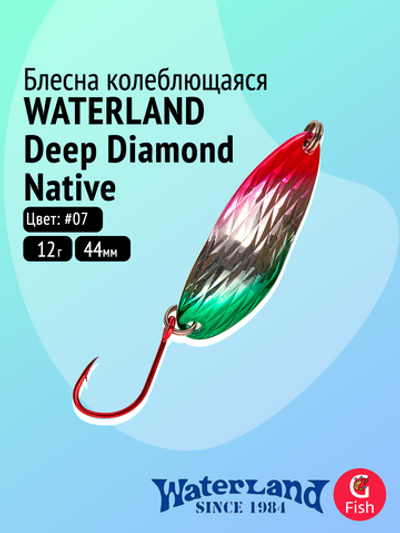 Блесна колебалка (колеблющаяся) WATERLAND Deep Diamond Native 12гр #07