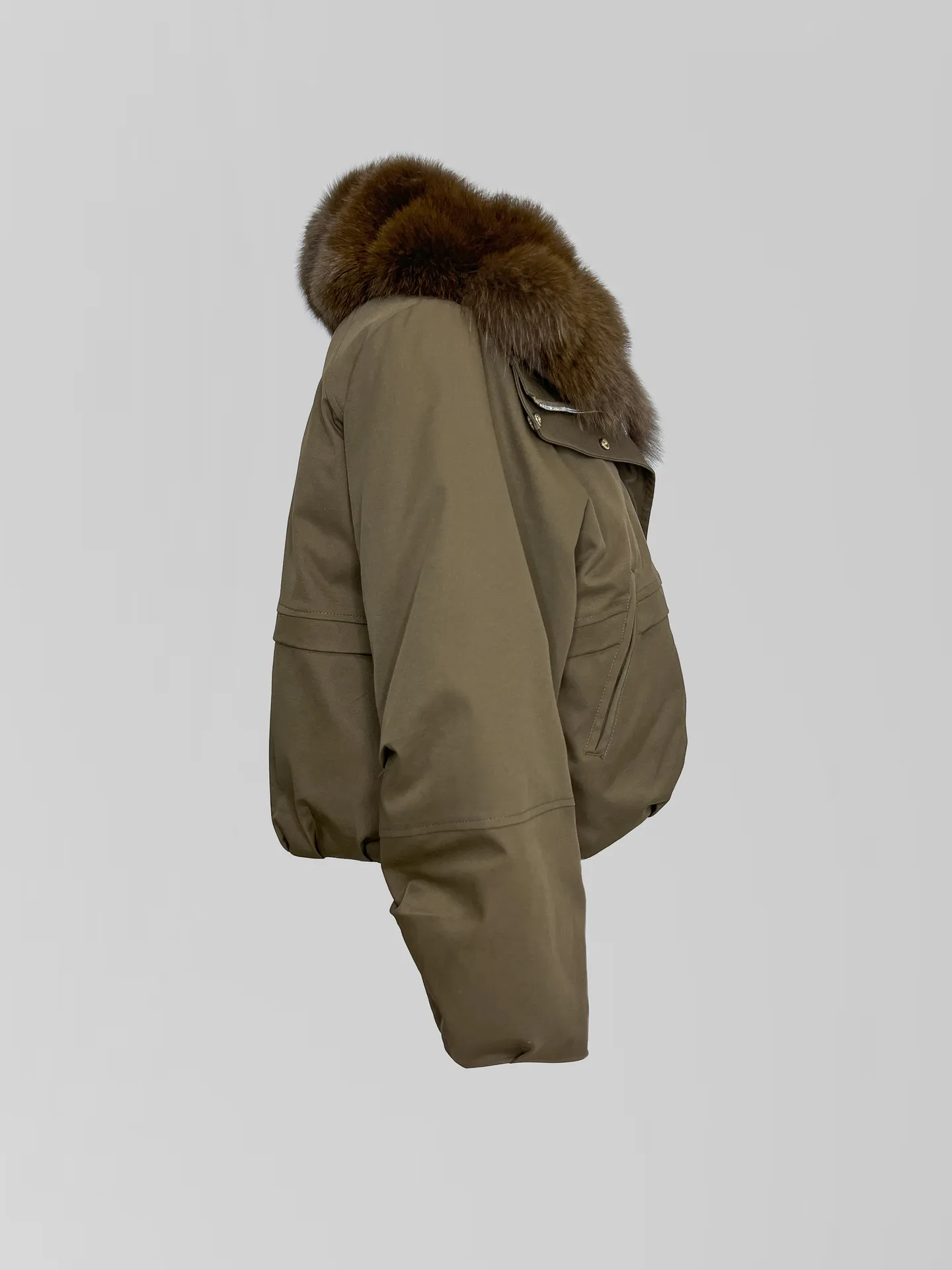 Куртка-парка 2532 укороченная со съемным воротником из меха