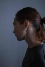 Серьга Rough Jwlry Flow Oxyd темная