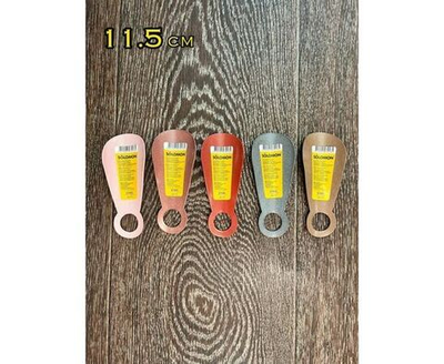 Рожок для обуви Solomon / Соломон с петелькой, металлический, серый, длина 11.5см (комплект из 50 шт)