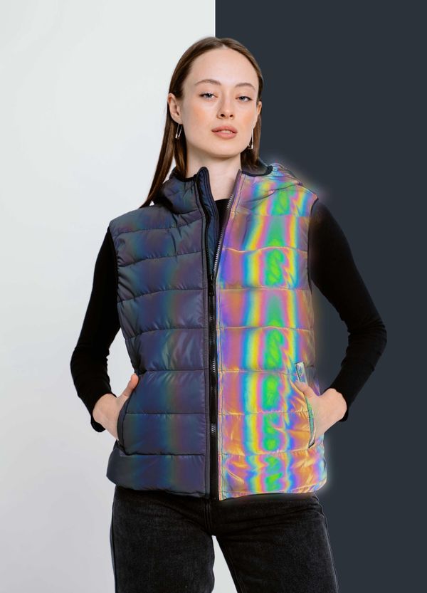 Жилет Rainbow Светоотражающий Черный Унисекс - фото 2