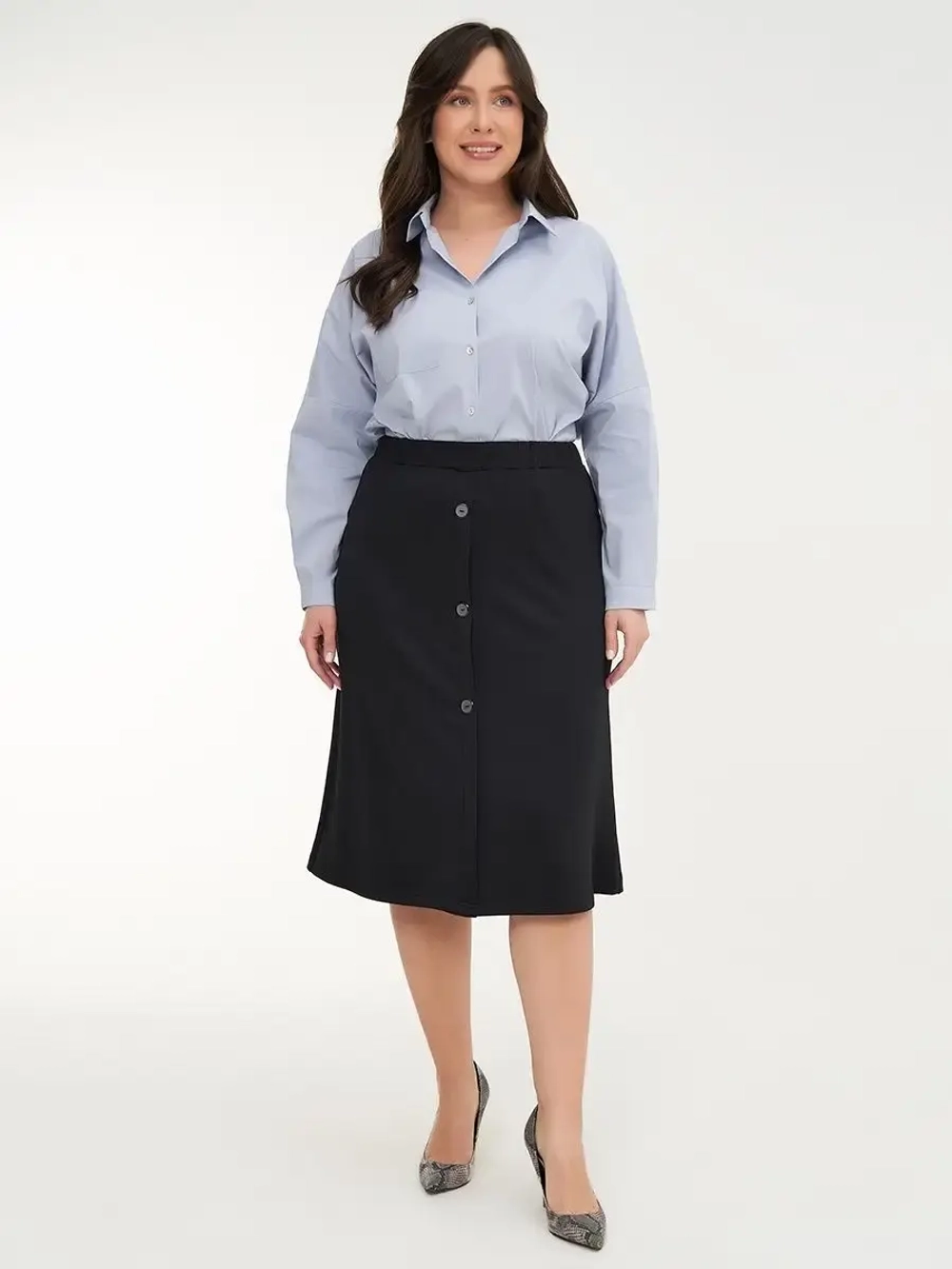 Юбка миди большие размеры