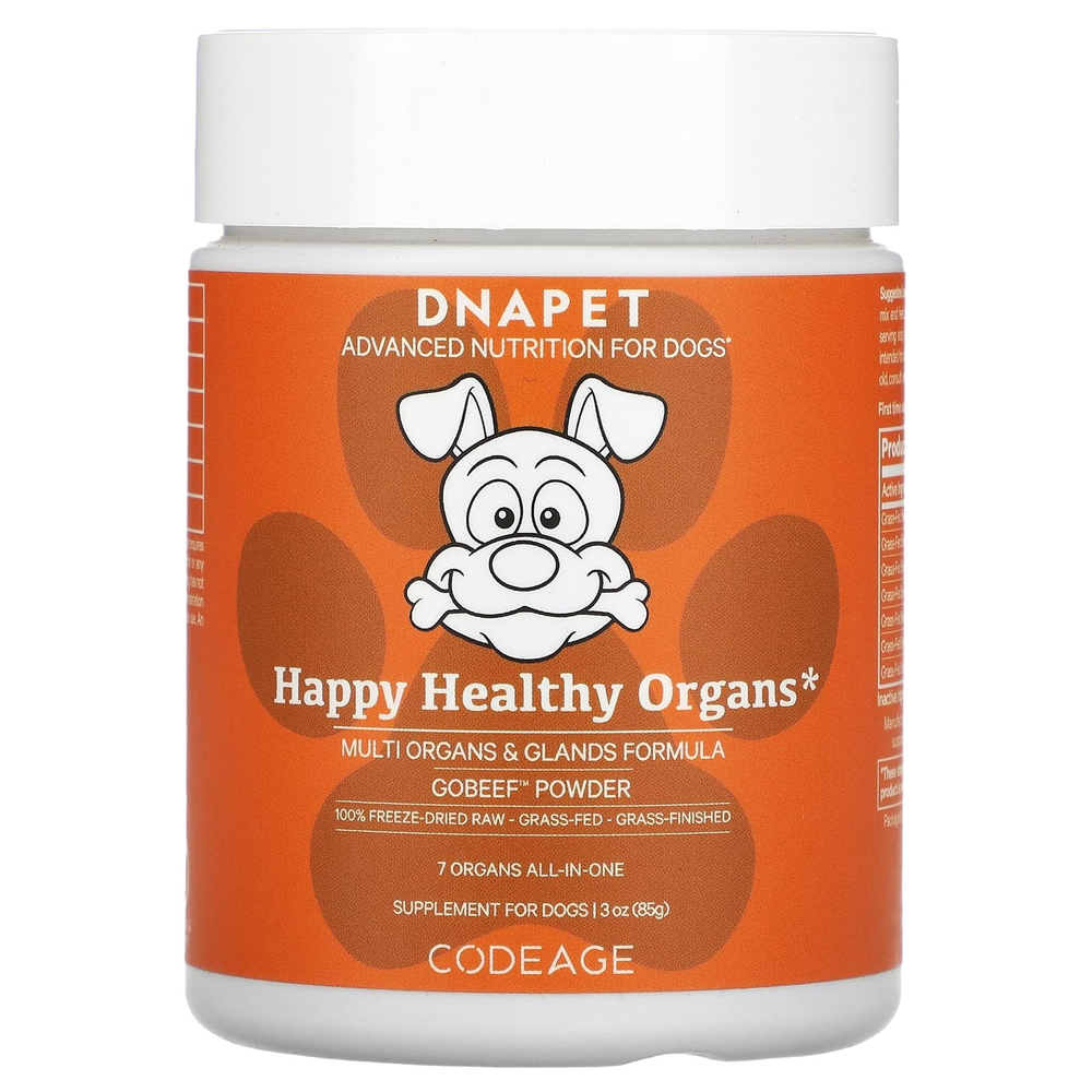 Codeage, DNA Pet, для здоровья органов, формула для нескольких органов и желез, для собак, 85 г (3 унции)