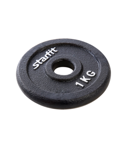 Диск чугунный STARFIT BB-204 d=26 мм, черный, 1 кг