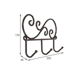 Вешалка  Кружева 3 арт.ВН 275 М (медный антик, в упаковке 10 шт)