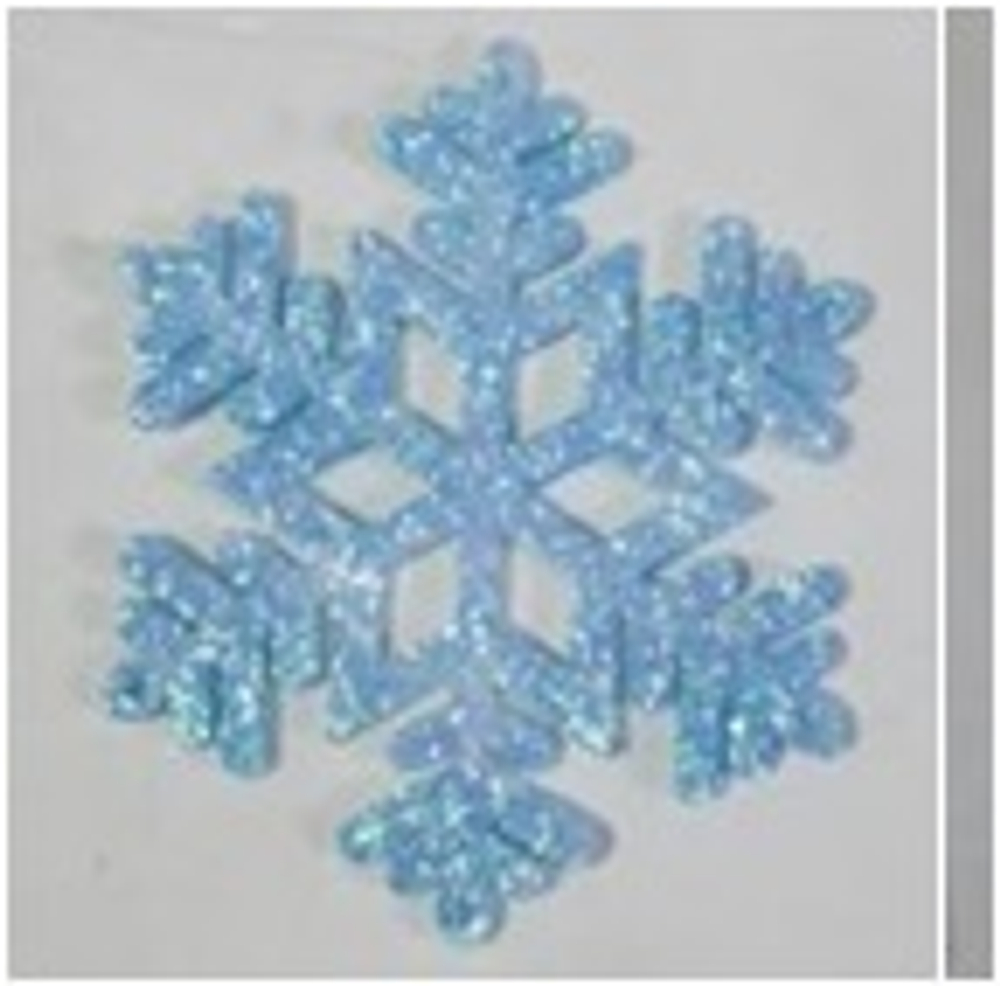 Украшение SY17PM-117-2 30см снежинка голубой