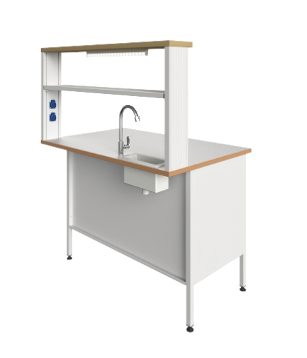 Стол пристенный химический с рабочей поверхностью из ламината