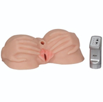 Вагина с виброяйцом на выносным пульте управления вибрацией (Цвет: телесный)