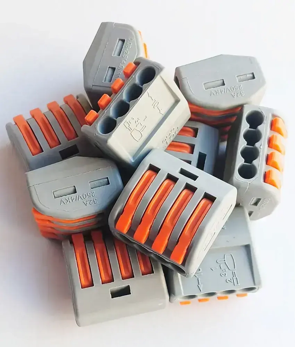 Клеммы Wago 4 контакта 10 шт.