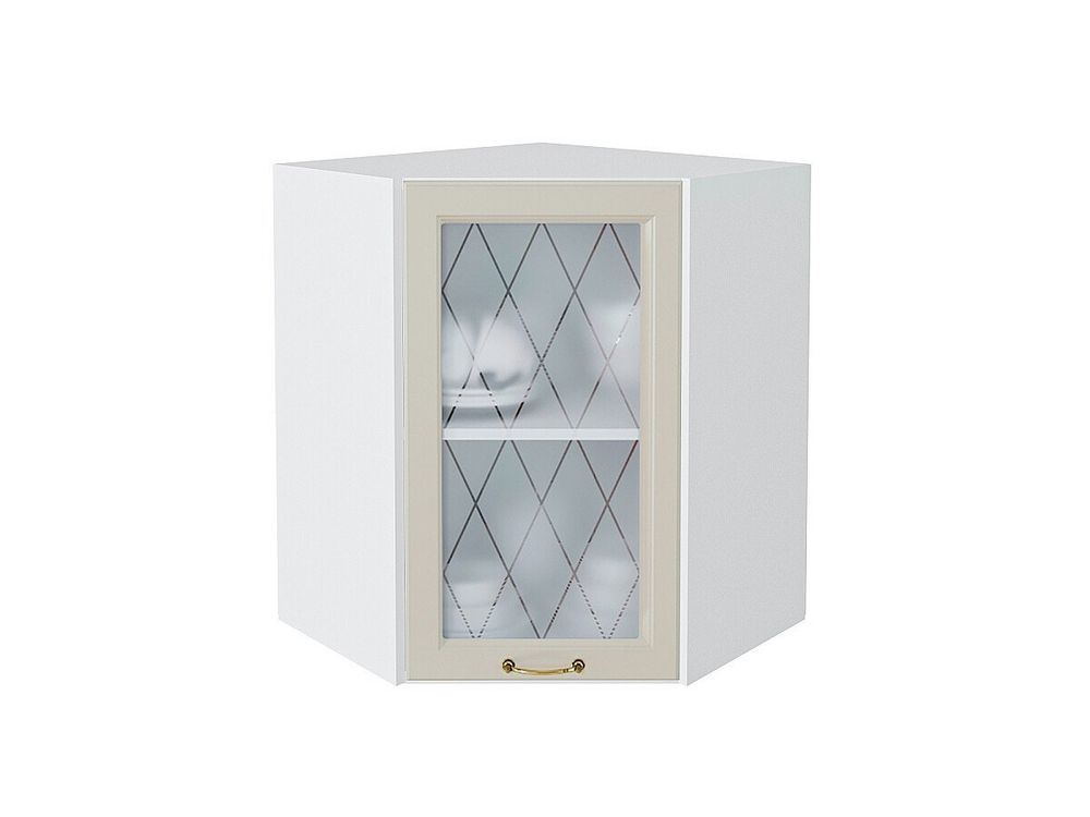 Шкаф верхний угловой остекленный Ницца