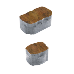 Тротуарная плитка Арена - Листопад гладкий Саванна, комплект из 2 видов плит