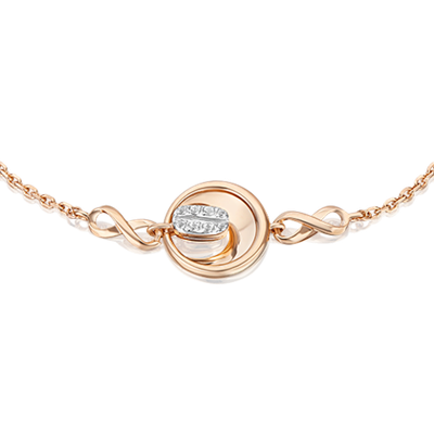 Браслет из комбинированного золота с натуральными топазами white