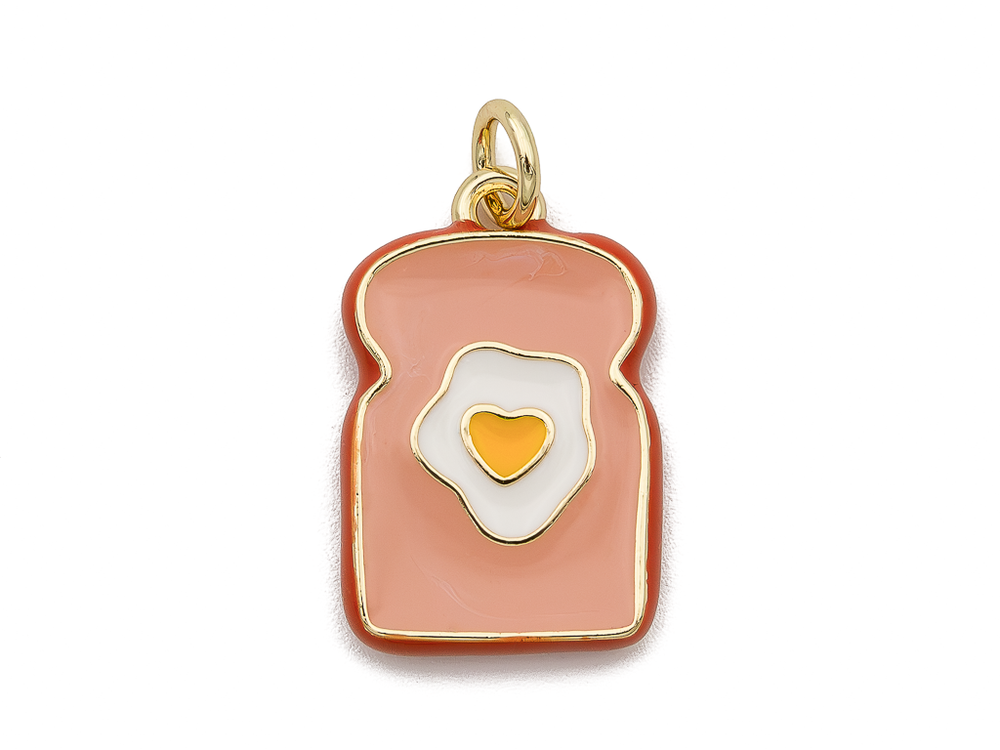 Подвеска "Тост" 17,5мм, эмаль