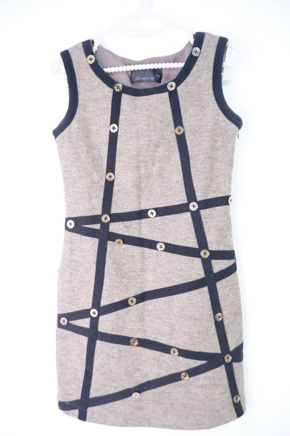 Платье из шерсти с оригинальным дизайном, маркировка S, визуально 44 размер