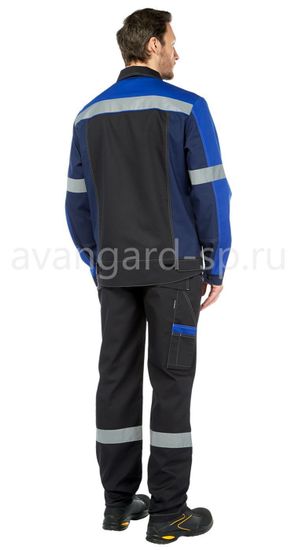 Костюм "Виват" NEW брюки (черный/василек/т.синий)