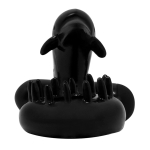 Чёрное эрекционное виброкольцо-дельфин 3,8см Baile Sweet Ring BI-010133-2