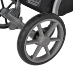 Детская коляска Roan Bass Next Кожа 3 в 1 с автокреслом Tutis Elo Lux EduSky Black RN083/1 Graphite Pearl