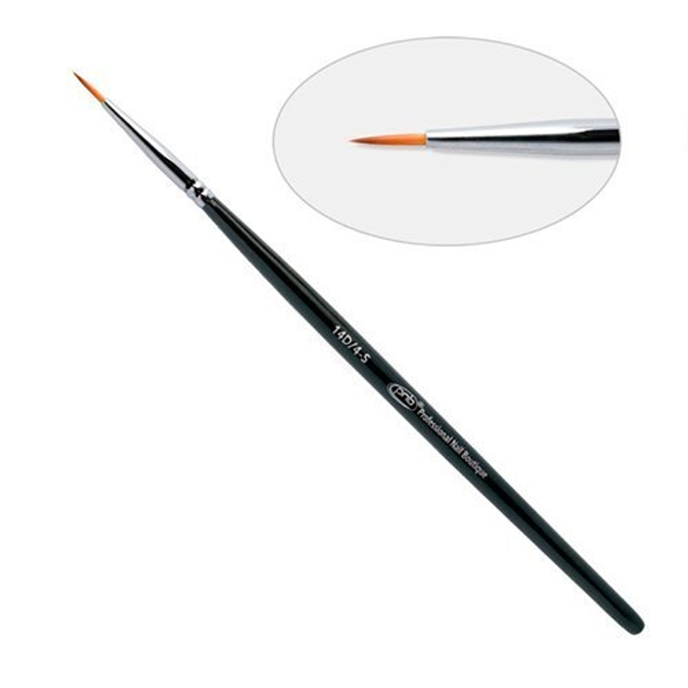 Кисть для дизайна 14D. круглая 4-S PNB, нейлон/ Nail Art Brush round 4-S PNB, nylon, 8 мм