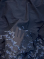 Ткань  натуральный шелк 100%с вышивкой (Италия) ш-120см  цена за 1м