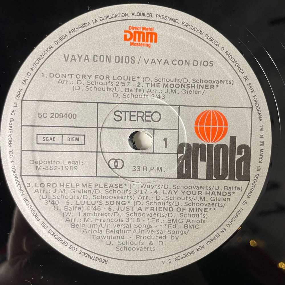 Винтажная виниловая пластинка LP Vaya Con Dios (Spain 1989)