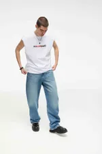 Футболка Kraizy Stripes Без рукавов Logo белая