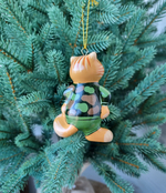 Фарфоровая игрушка кот добряк