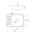 Мойка IDDIS Basic нержавеющая сталь полированная чаша справа 650*500 (BAS65PRi77)