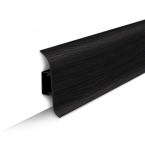 Плинтус ПВХ Идеал Классик 302 Венге черный 2200х85х22 мм