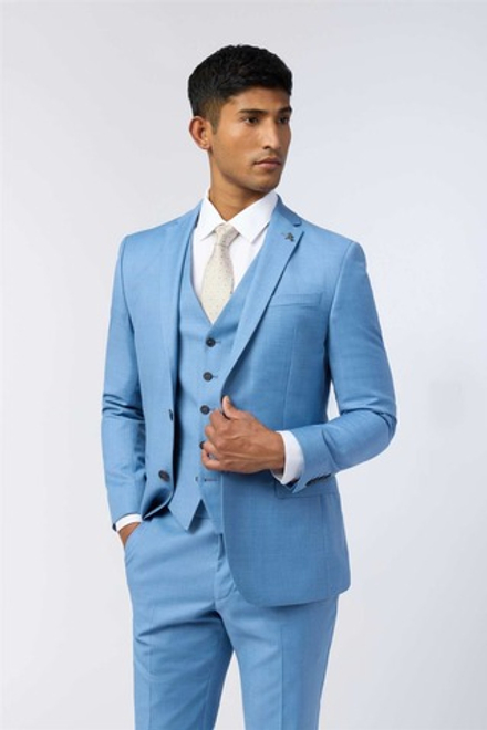 Мужской классический костюм (голубой) В31