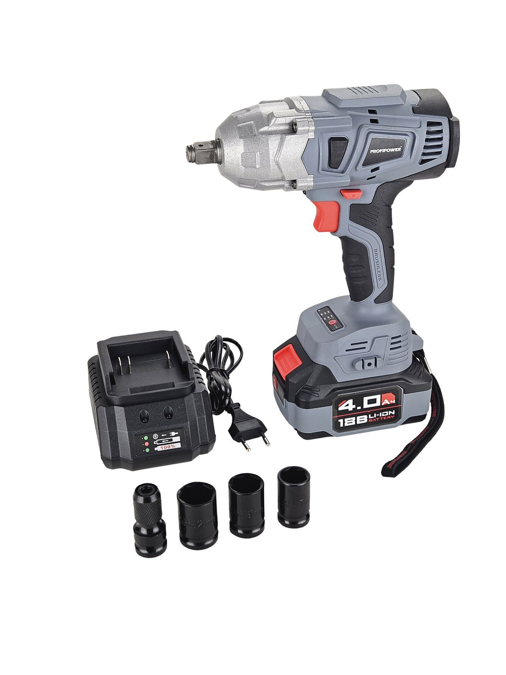 Аккумуляторный бесщеточный ударный гайковерт PROFIPOWER DWDTW-20V