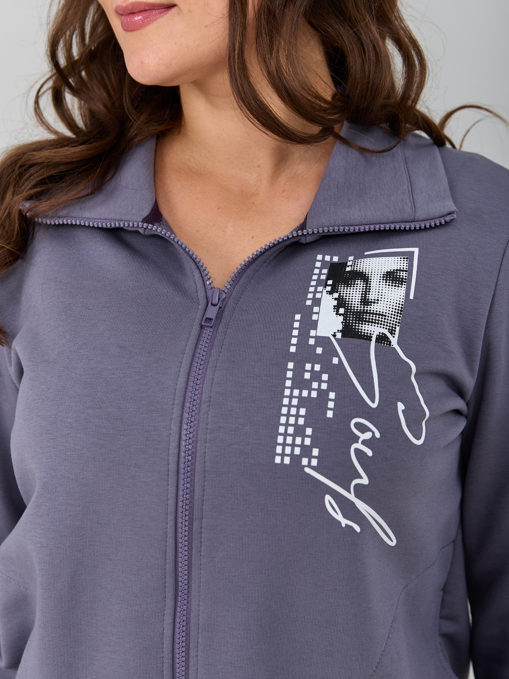 Костюм с брюками Кбфп-584/сиреневый