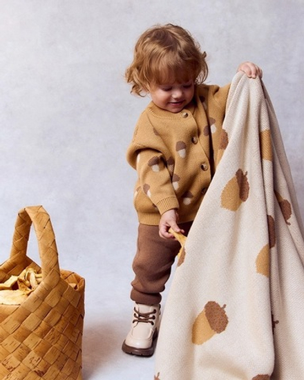 Плед детский Loomknits, Корица