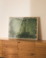 Абстрактная картина Selnar зеленая 60 x 90 см