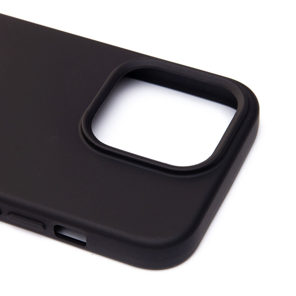 Силиконовый матовый чехол Activ Full Original Design для iPhone 15 Pro, без логотипа, черный
