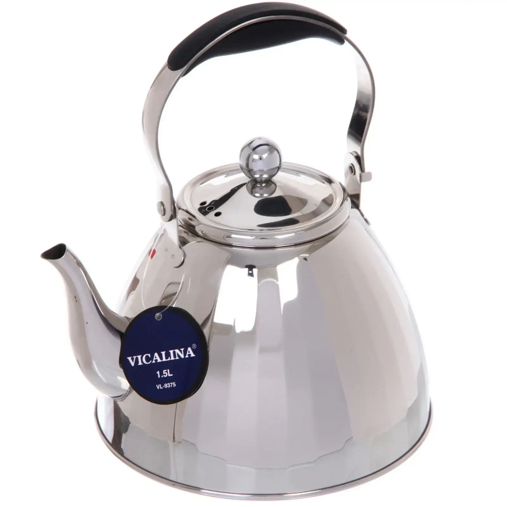 Чайник из нержавеющей стали 1,5л «Vicalina» с ситом, блеск VL-9375