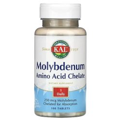 KAL Molybdenum 250 mcg 100 tablets, Молибден Хелат