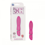 Розовый рельефный вибратор Body & Soul Indulge - 9,5 см. (Цвет: розовый)