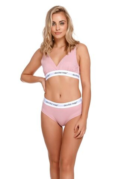 Комфортные трусики-слипы в спортивном стиле (Размер: XL) (Цвет: розовый)