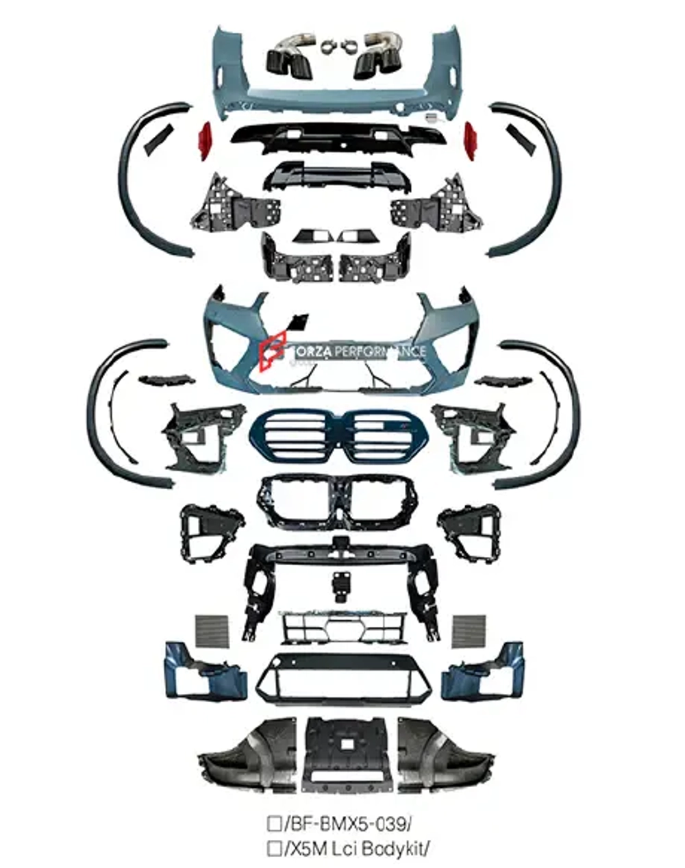 Обвес переделка для BMW X5 G05 Рестайлинг 2023+ в X5M F95 Рестайлинг БМВ